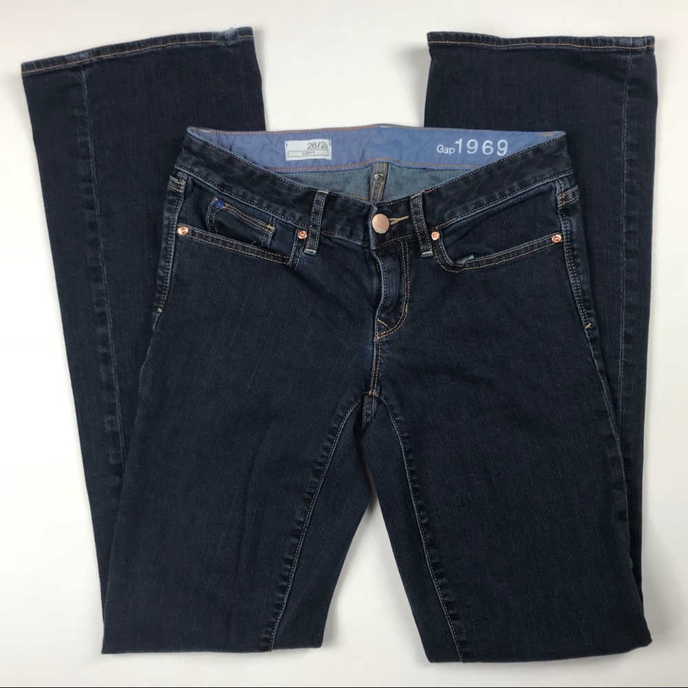 Gap 1969 Curvy Bootcut Jeans Long Dark Wash